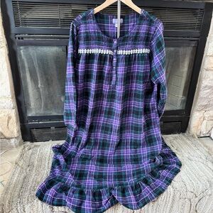 Women’s Plaid Purple & Green Long nightgown